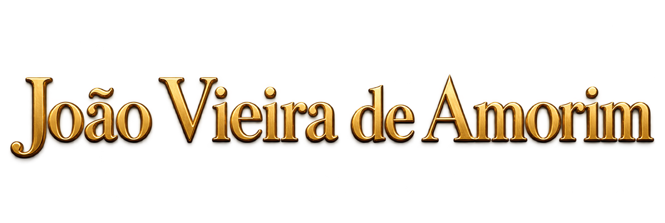 nome dourado em relevo